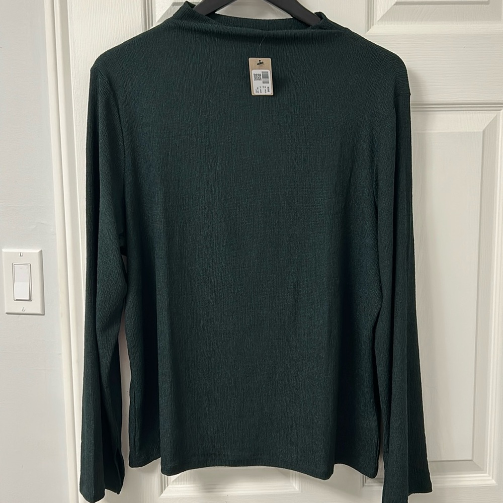 Women’s Forest Green Mock Neck Longsleeve